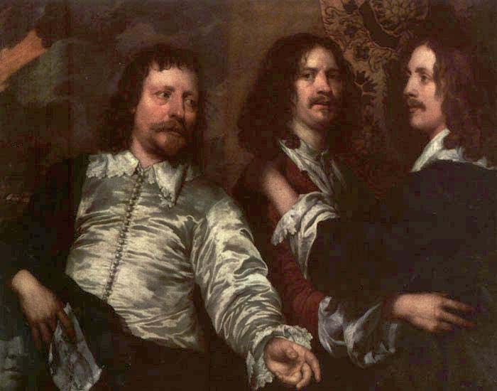 The Painter with Sir Charles Cottrell and Sir Balthasar Gerbier by William Dobson